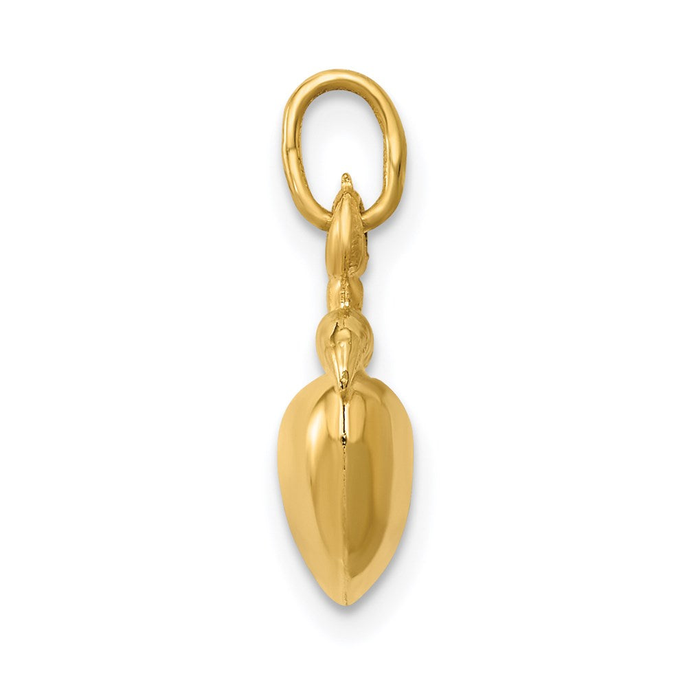 14k Yellow Gold 10 mm Apple Charm (0.45 grams)