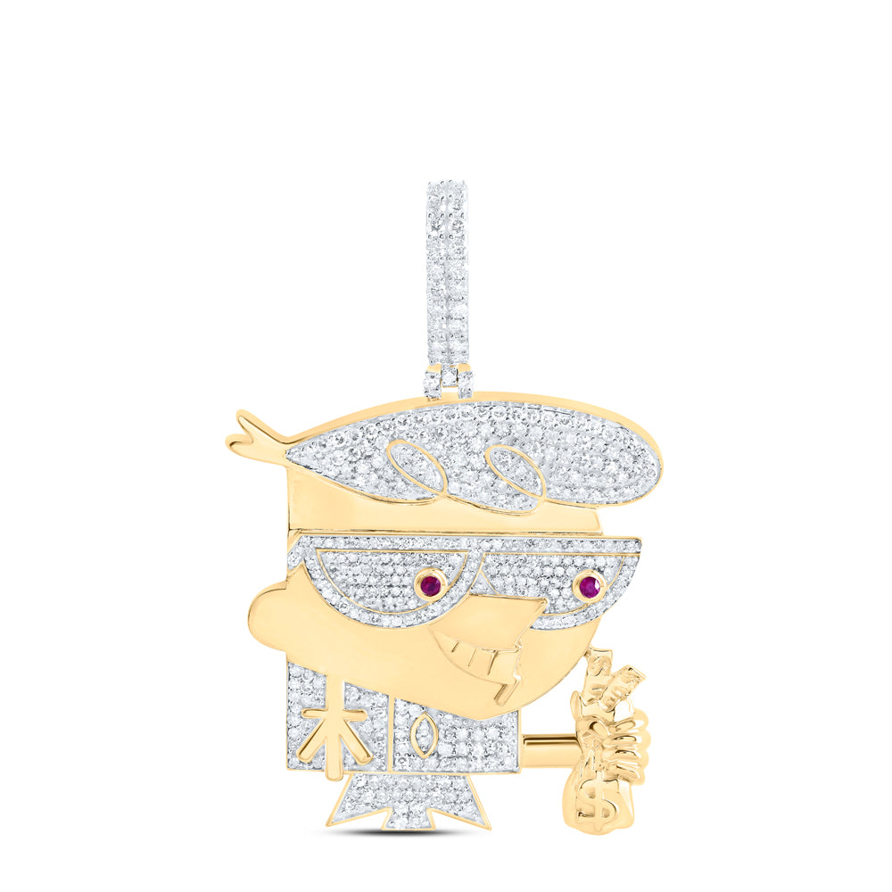 10Kt Yellow Gold 1 3/4 Ctw-Dia Nk Men'S Charm (11.15 grams)