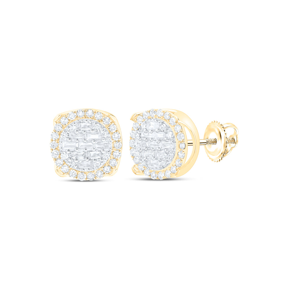 10Kt Yellow Gold 1/2Ctw-Dia Nk Round Earring (1.93 grams)