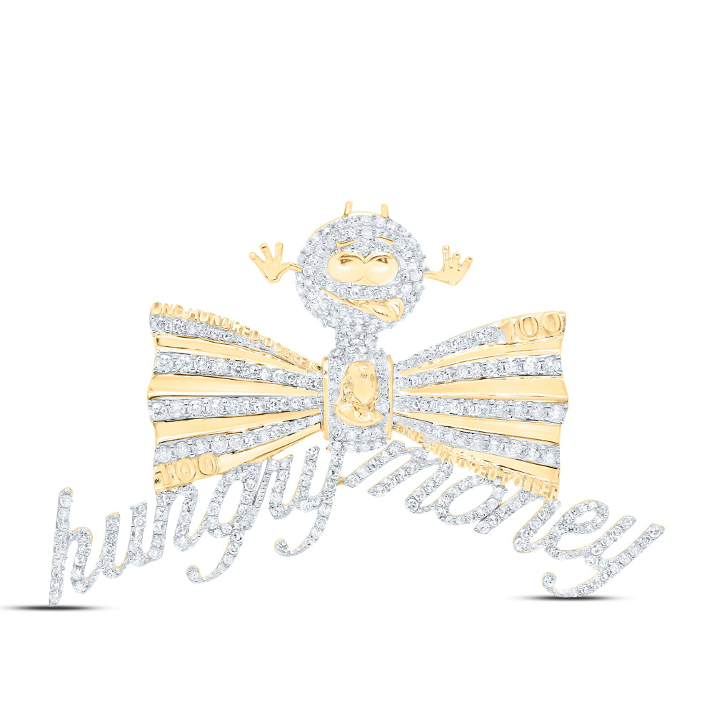 10Kt Yellow Gold 1 3/4Ctw-Dia Nk Mens Charm (6.35 grams)