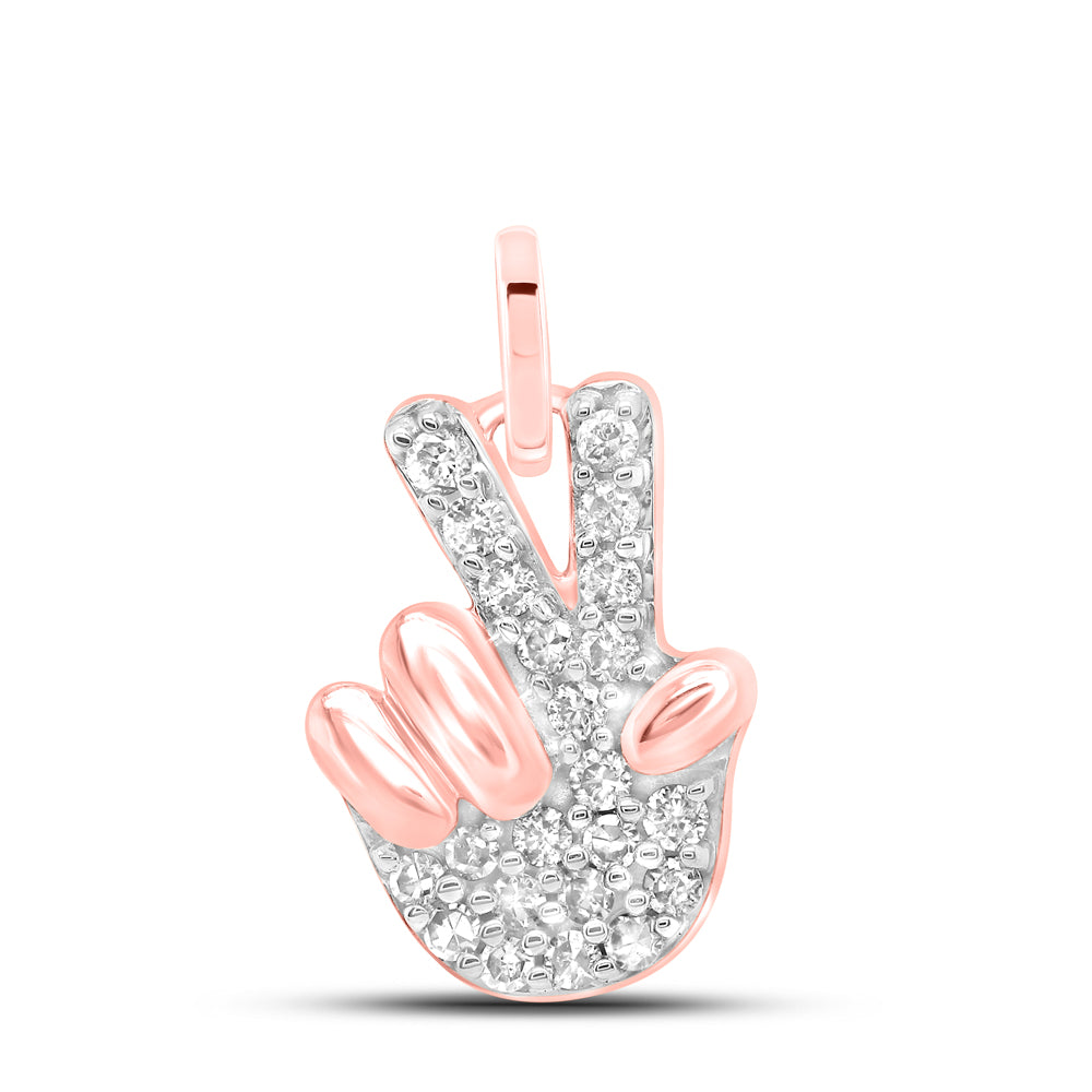 10Kt Rose Gold 1/8 Ctw-Dia Nk Gift Pendant (1.4 grams)