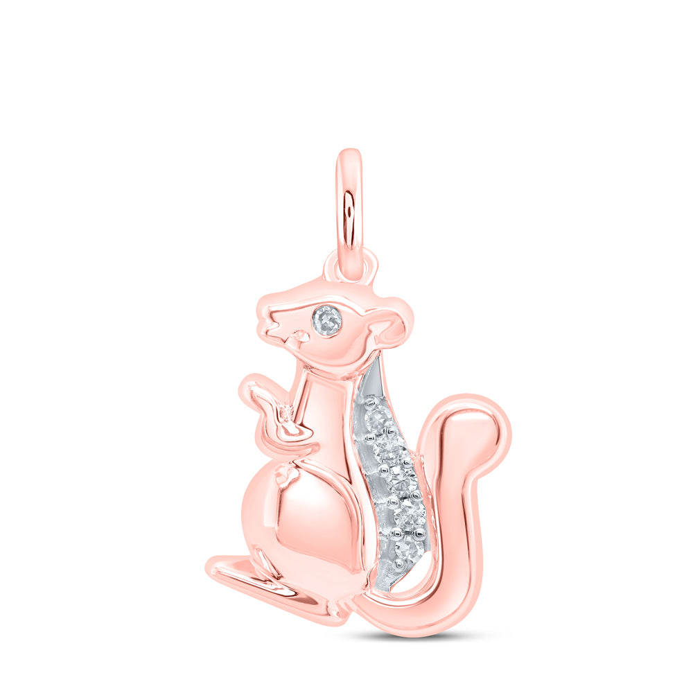 10Kt Rose Gold 0.033Ctw-Dia Nk Gift Pendant (1.4 grams)