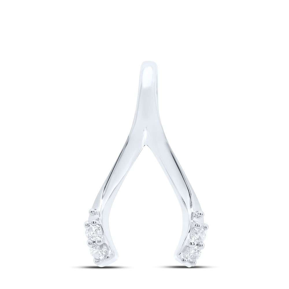 10Kt White Gold 0.030Ctw-Dia Nk Gift Pendant (1.4 grams)