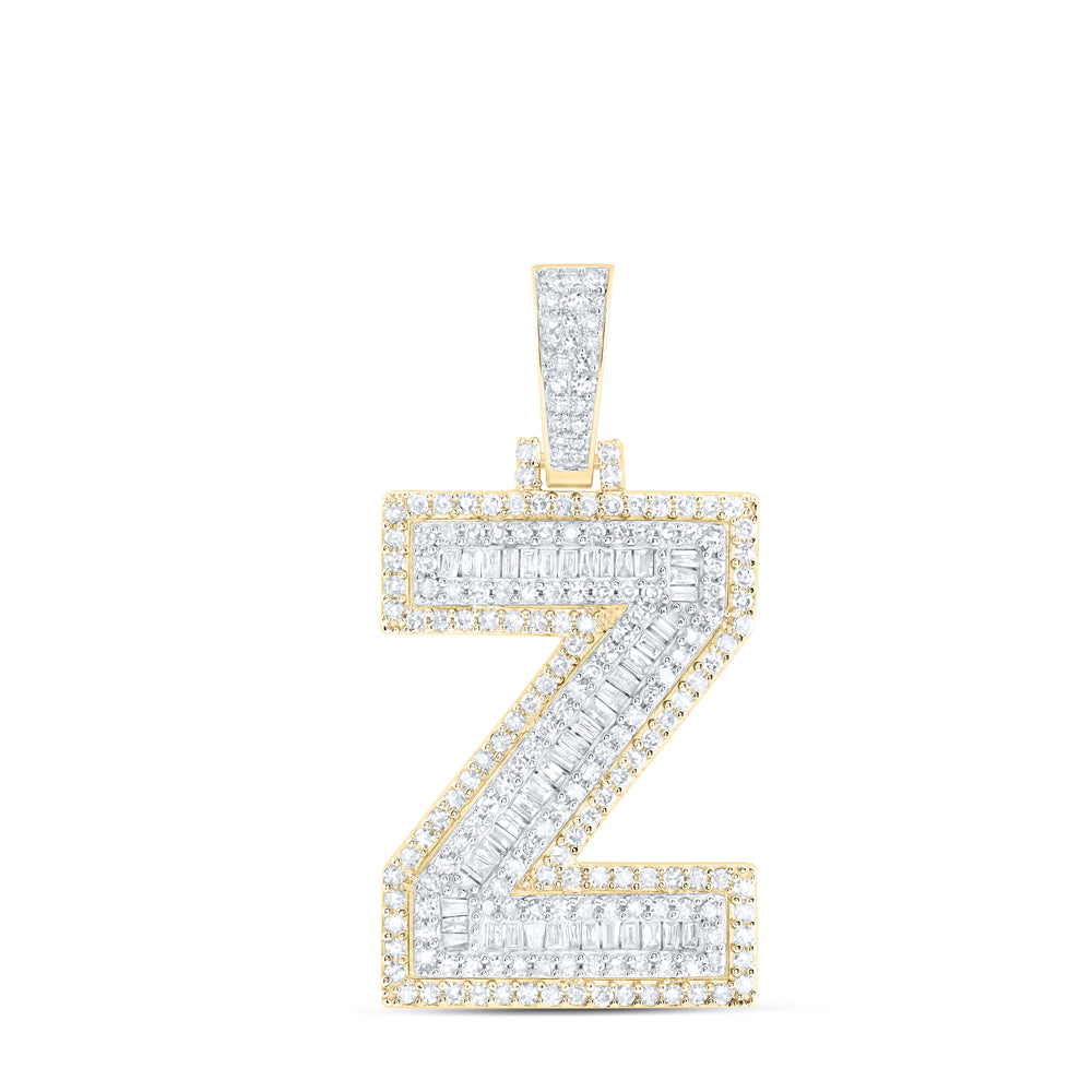 1Ctw-Dia Nk Initial "Z" Mens Pendant (6.17 grams)