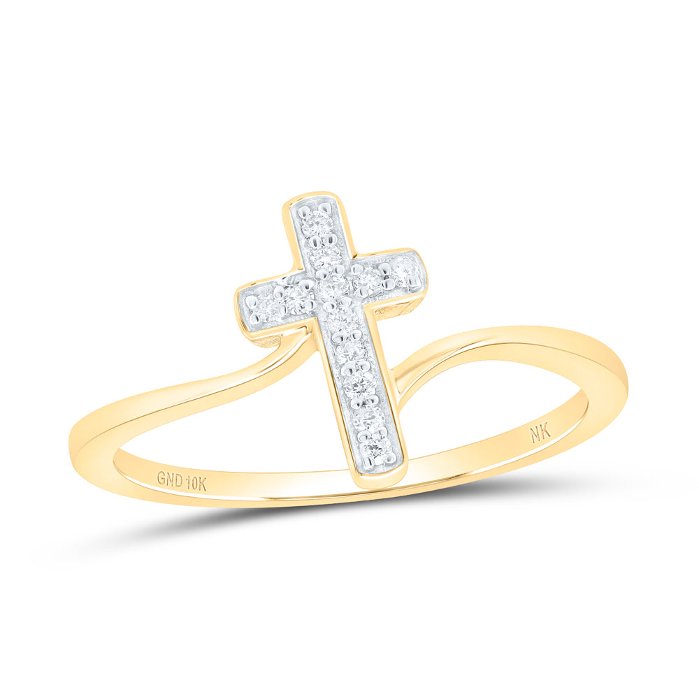 1/12 Ctw-Dia Nk Gift Cross Ring (1.57 grams)