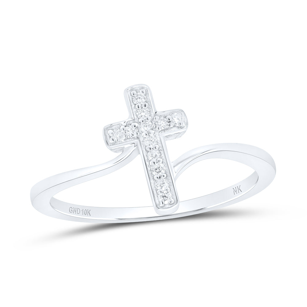 1/12 Ctw-Dia Nk Gift Cross Ring (1.57 grams)
