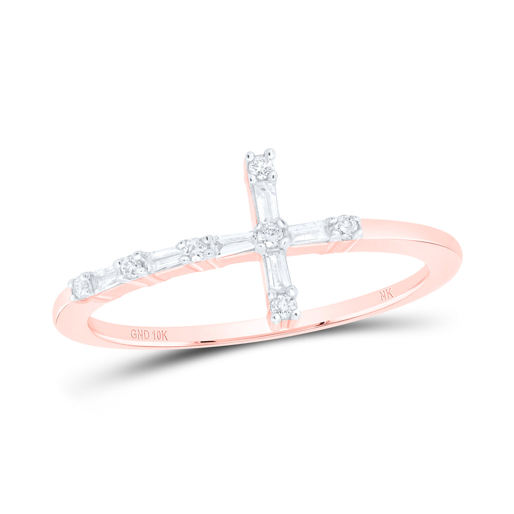 1/8 Ctw-Dia Nk Gift Cross Ring (1.39 grams)