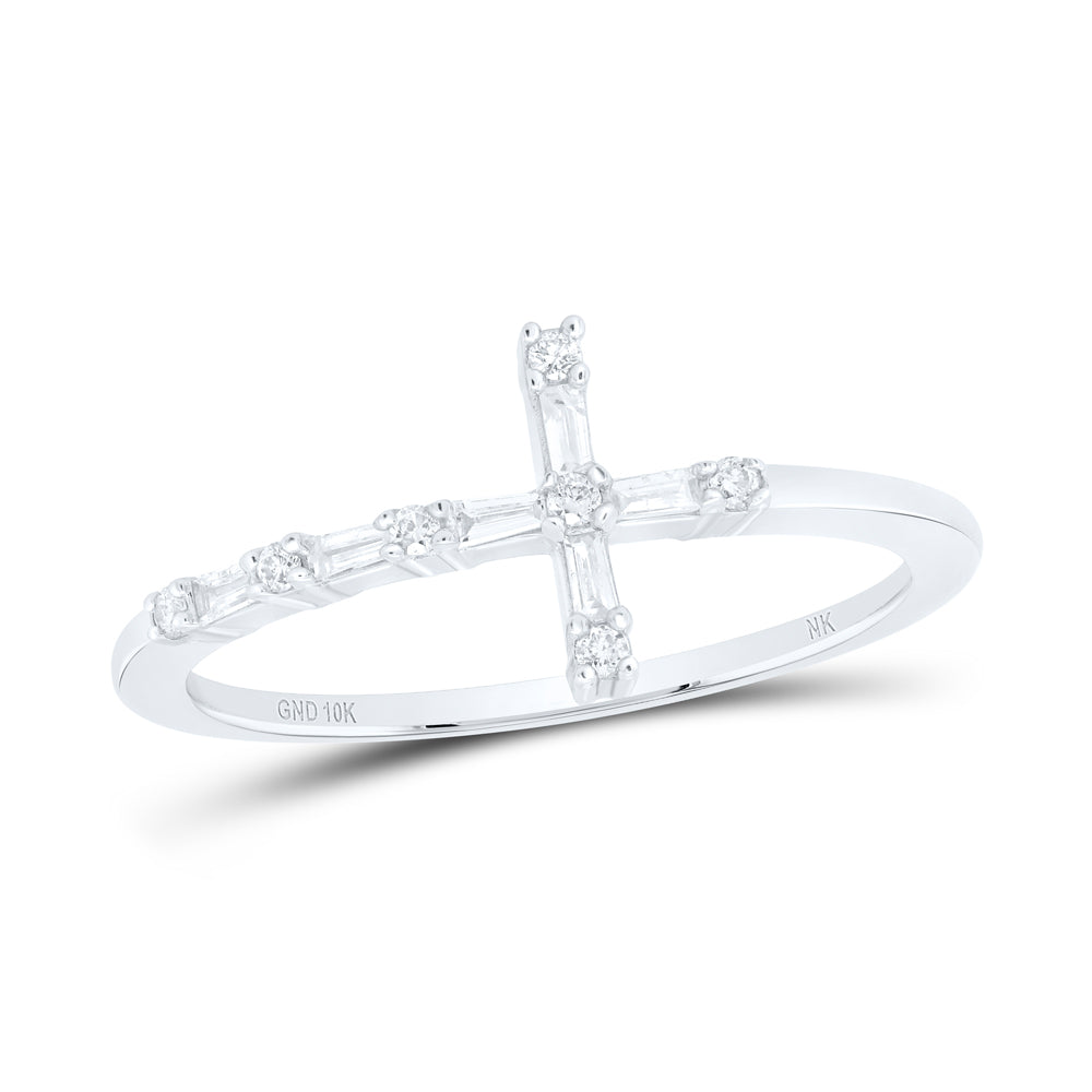 1/8 Ctw-Dia Nk Gift Cross Ring (1.39 grams)