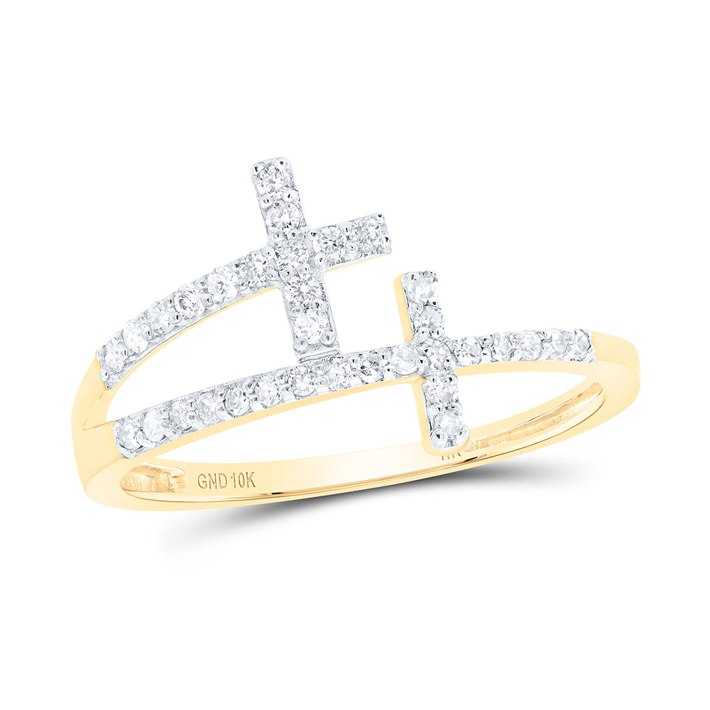 1/5 Ctw-Dia Nk Gift Cross Ring (1.41 grams)