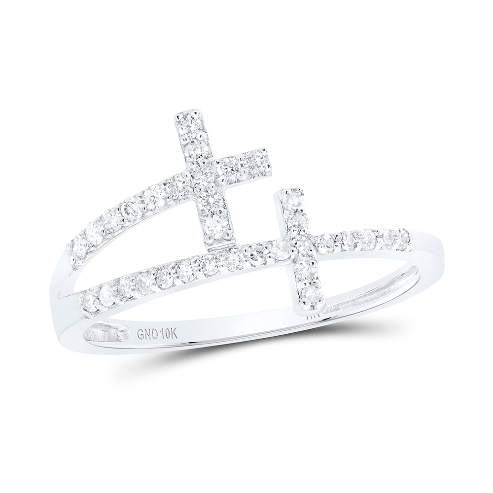 1/5 Ctw-Dia Nk Gift Cross Ring (1.41 grams)