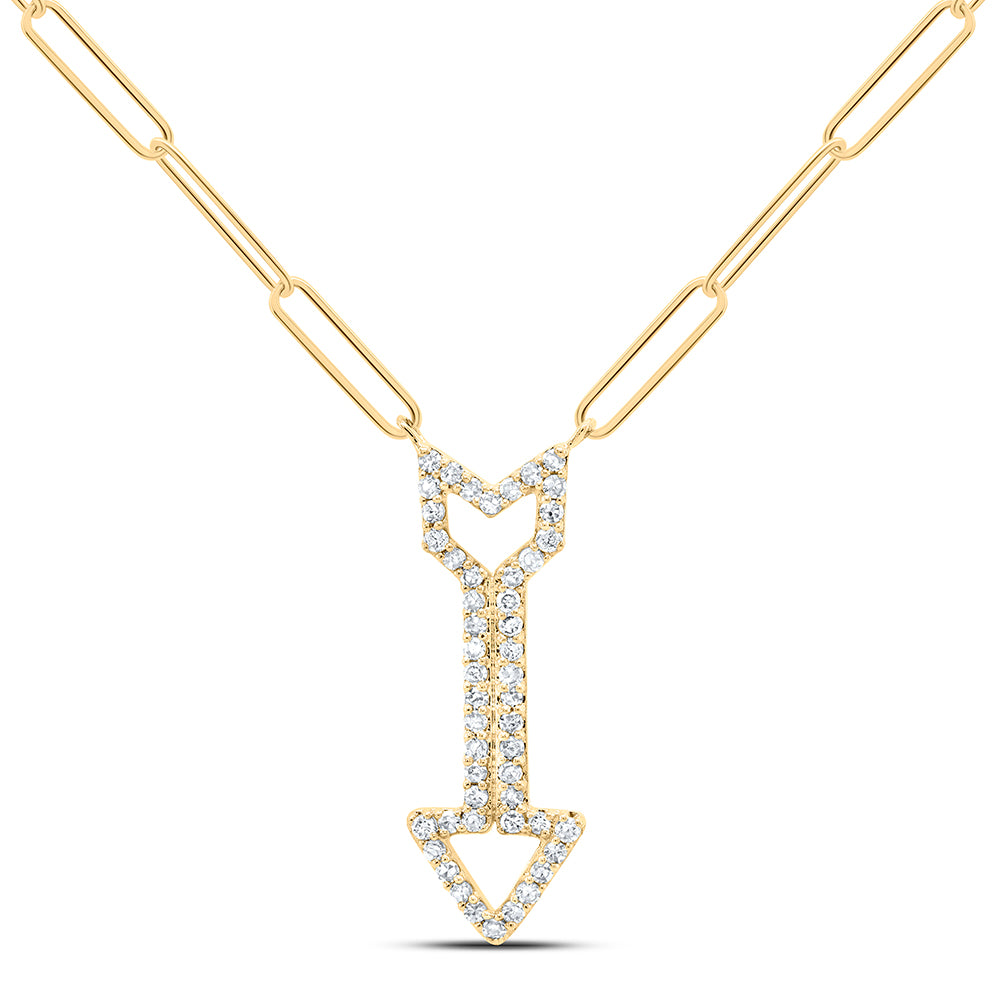 10Kt Gold 1/4Ctw-Diamond Fashion Necklace -18 Inch