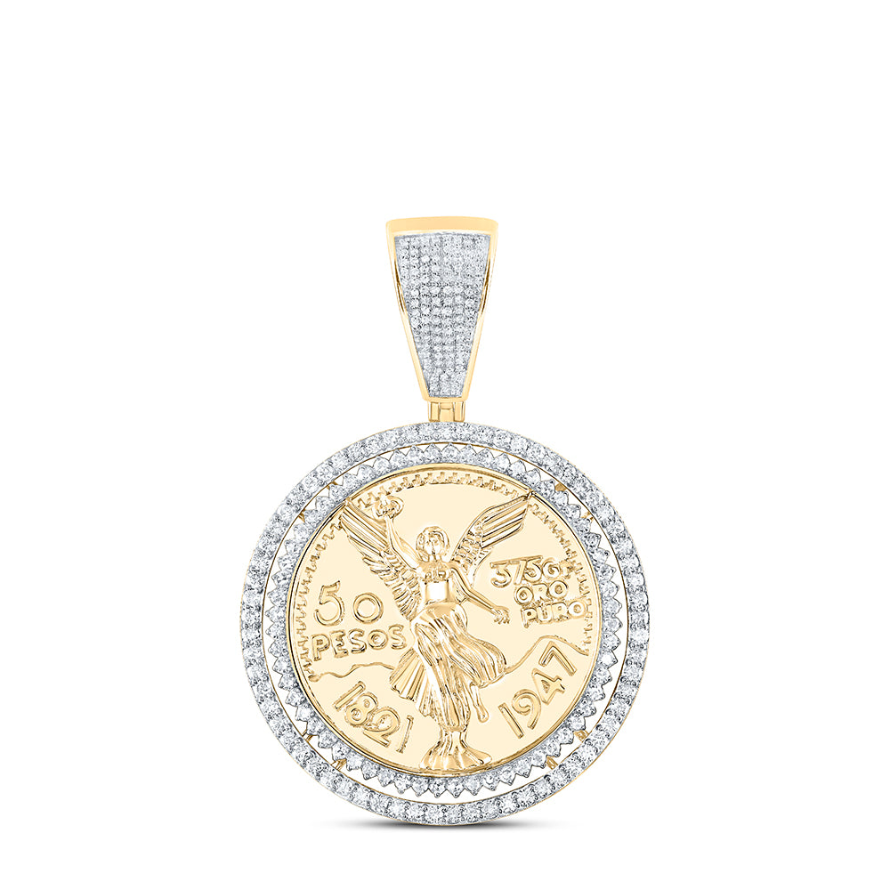 14Kt Gold 1 7/8Ctw Dia Nk Centenario Spinning Pendant