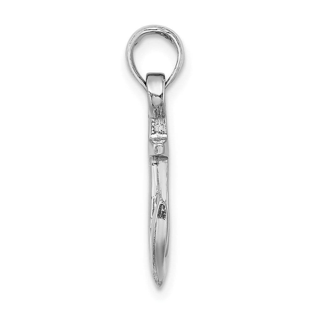14k White Gold 12.85 mm Anchor Pendant (1.19 grams)