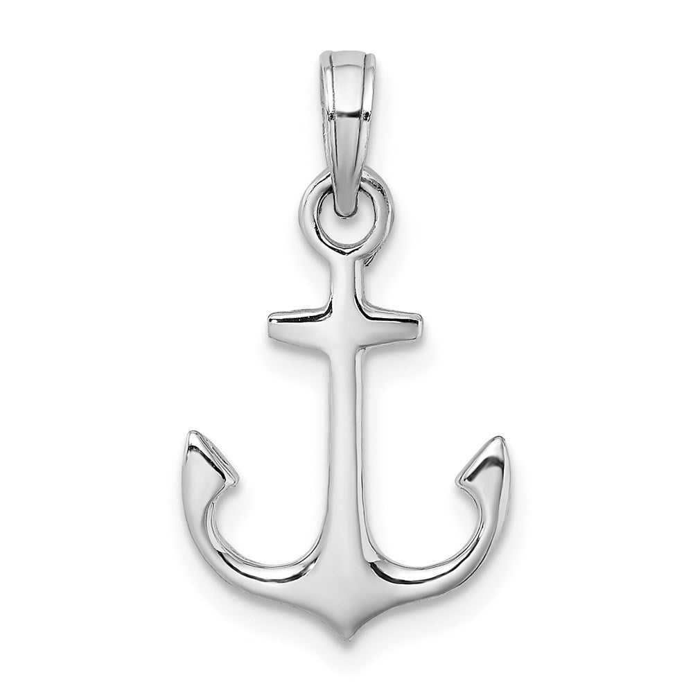 14k White Gold 12.85 mm Anchor Pendant (1.19 grams)