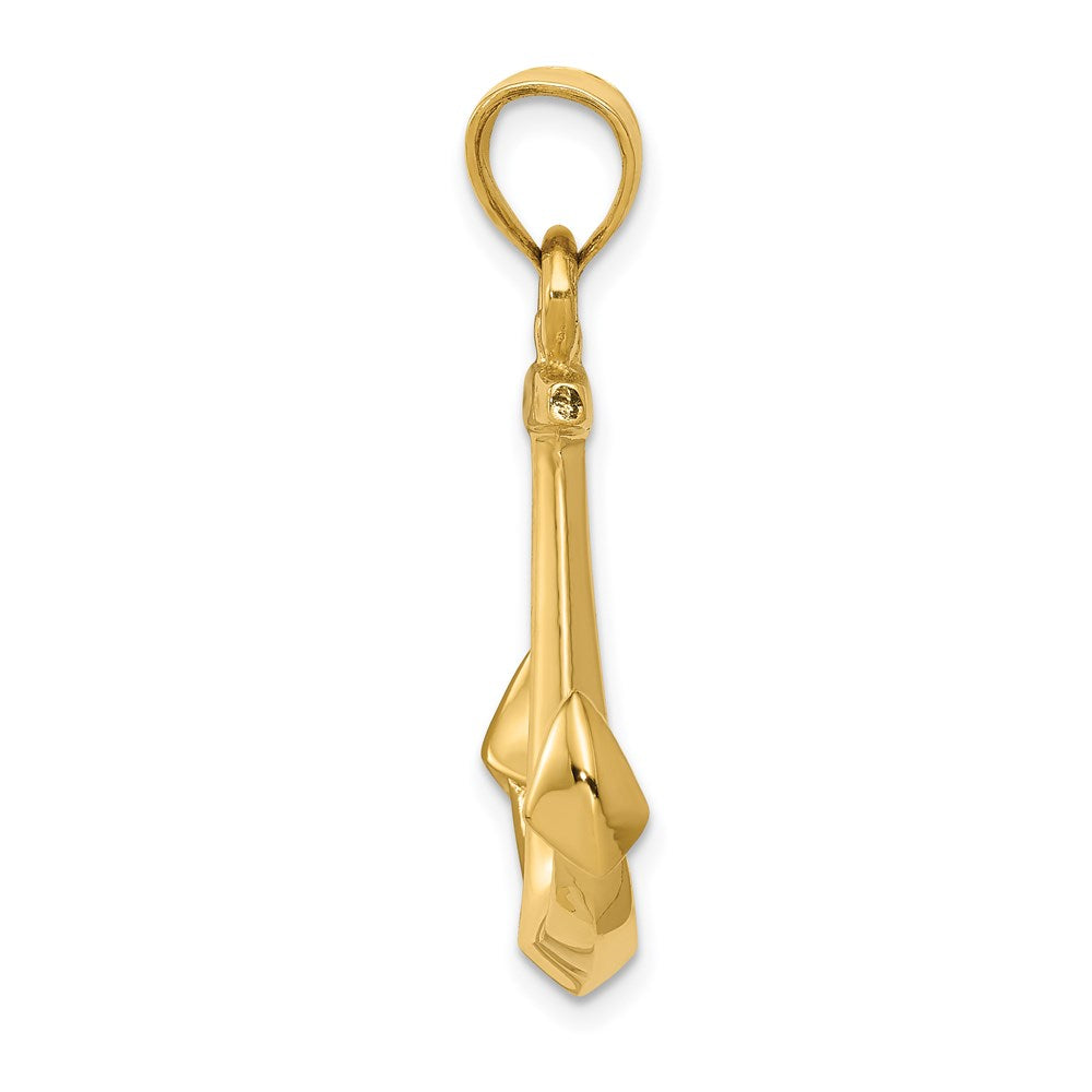 14k Yellow Gold 21 mm 3-D Anchor Pendant (4.13 grams)