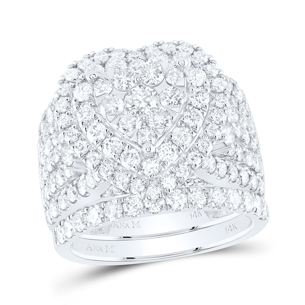 3 3/4Ctw-Dia Ana M Fashion Bridal Set (11.33 grams)