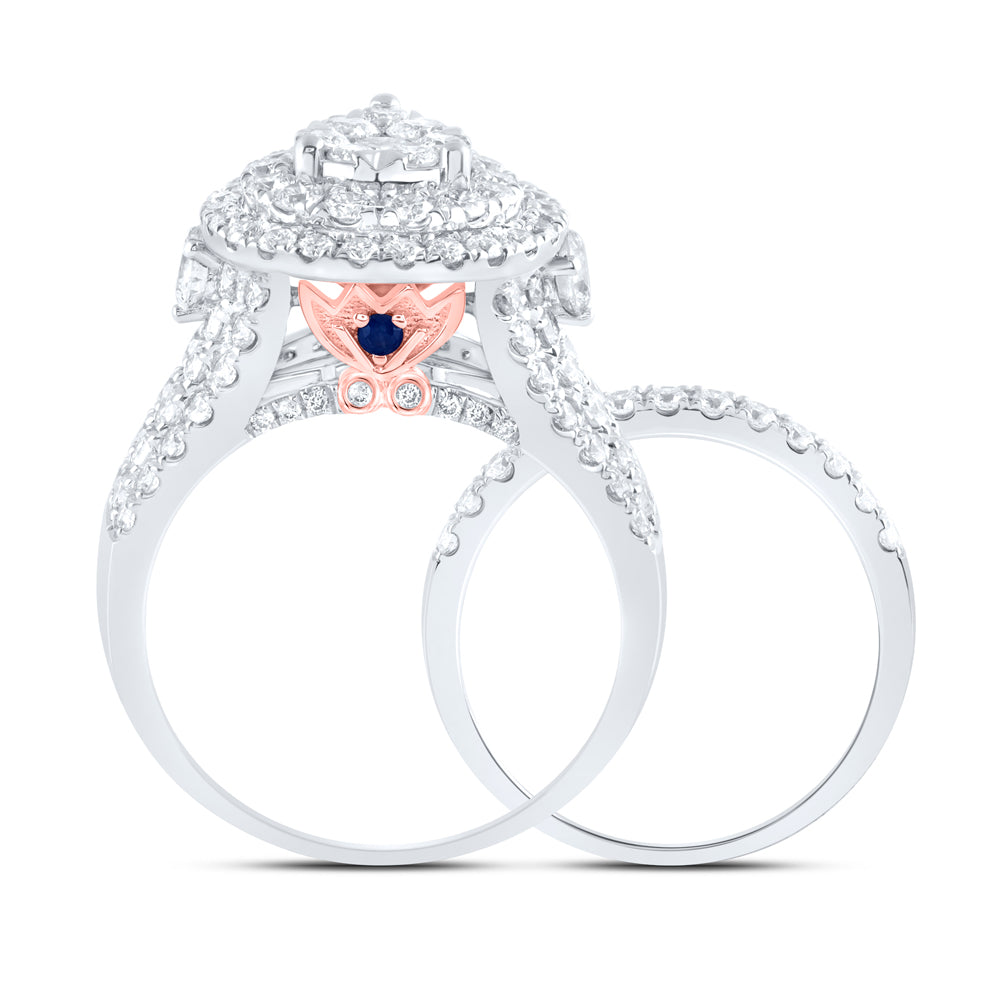 3Ctw-Dia Ana M Fashion Bridal Set (10.26 grams)