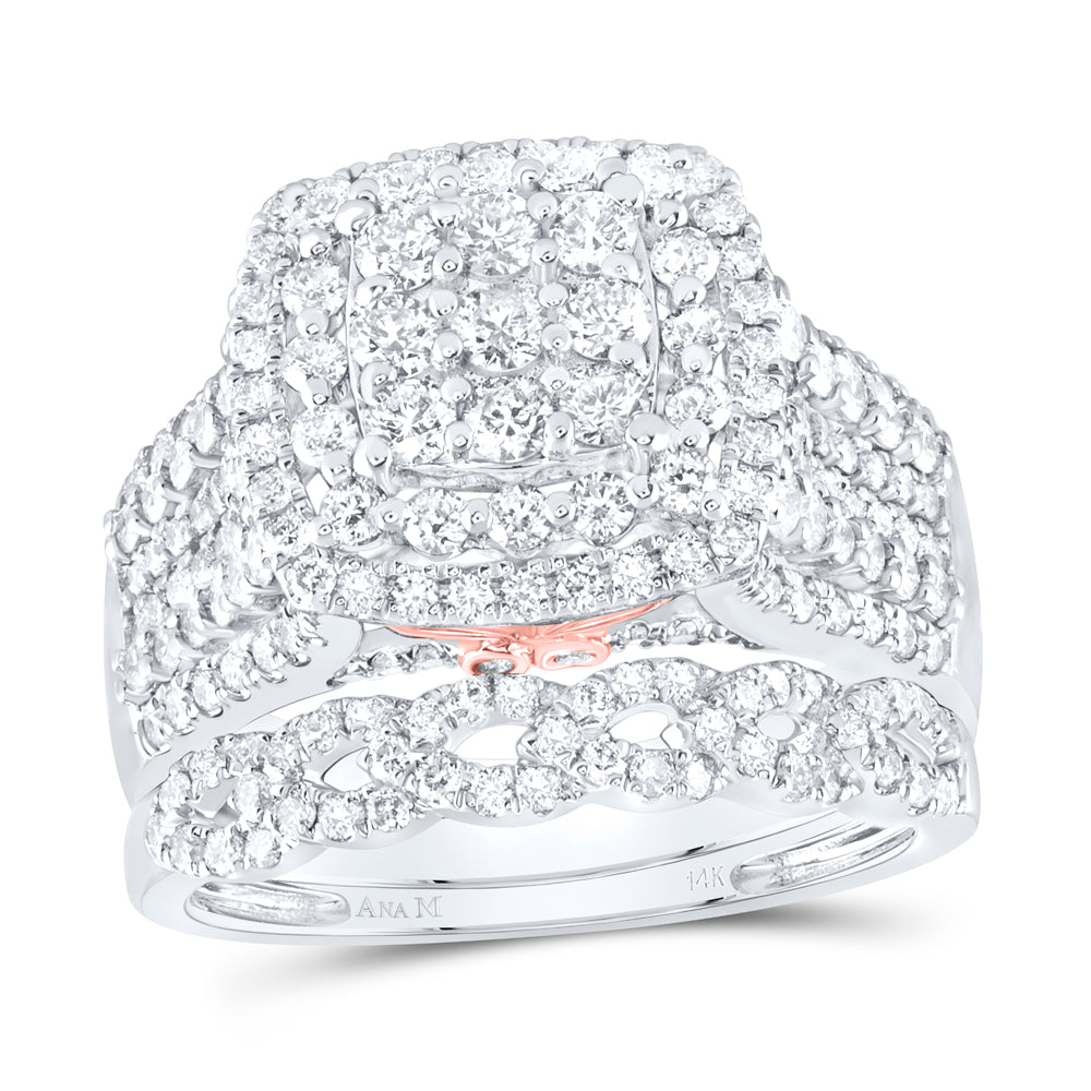 2Ctw- Nat Dia Ana M Fashion Bridal Set (7.81 grams)