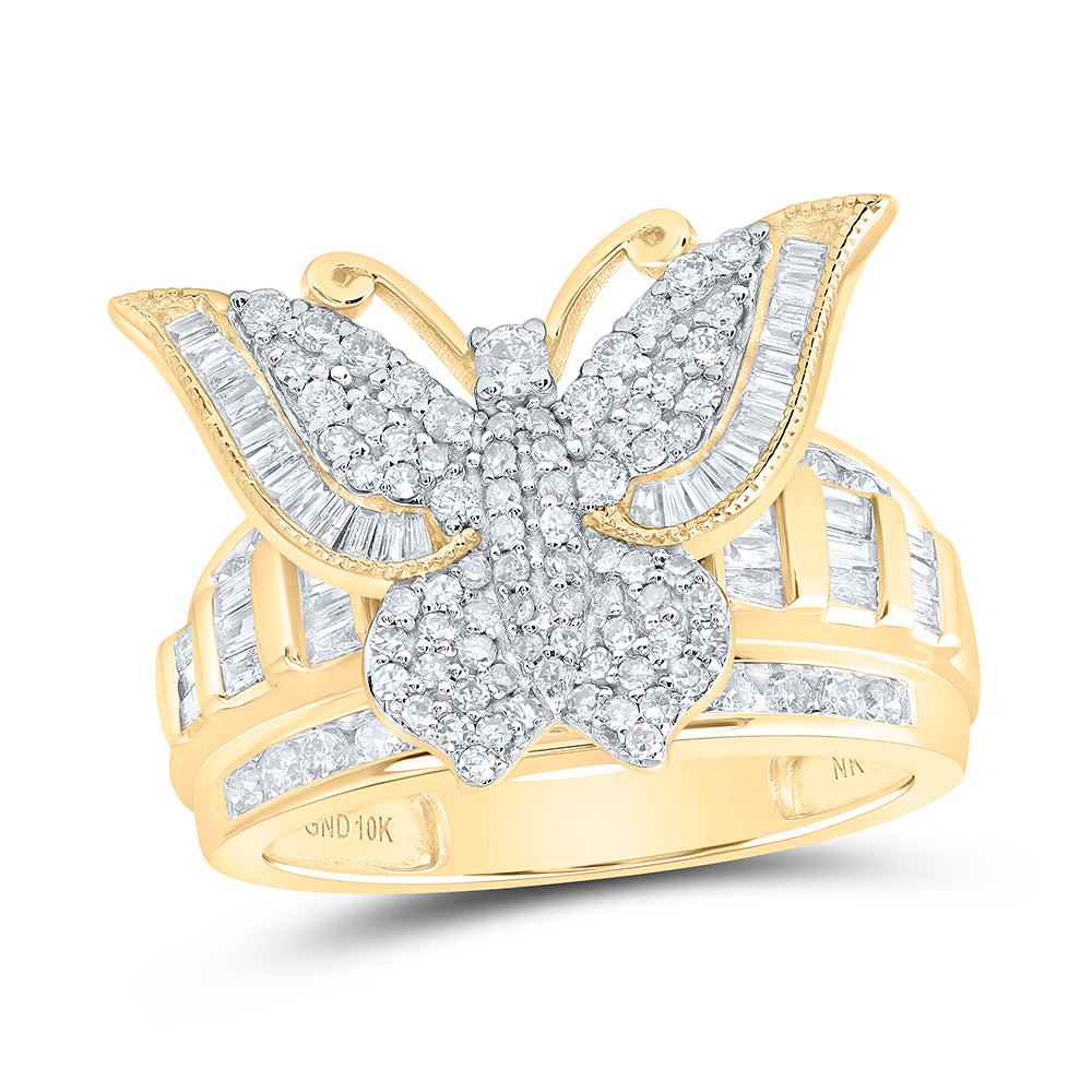 1Ctw-Dia Nk Fashion Butterfly Ring (5.88 grams)