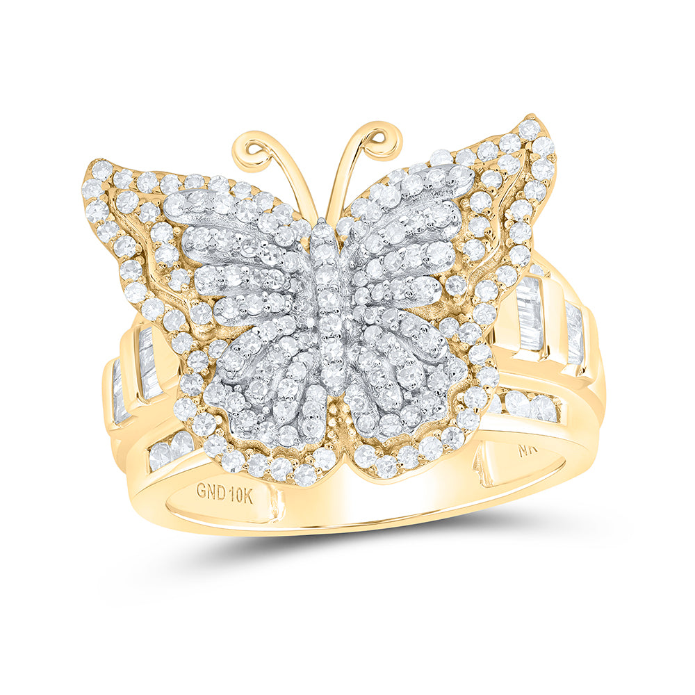1 1/4Ctw-Dia Nk Fashion Butterfly Ring (6.33 grams)