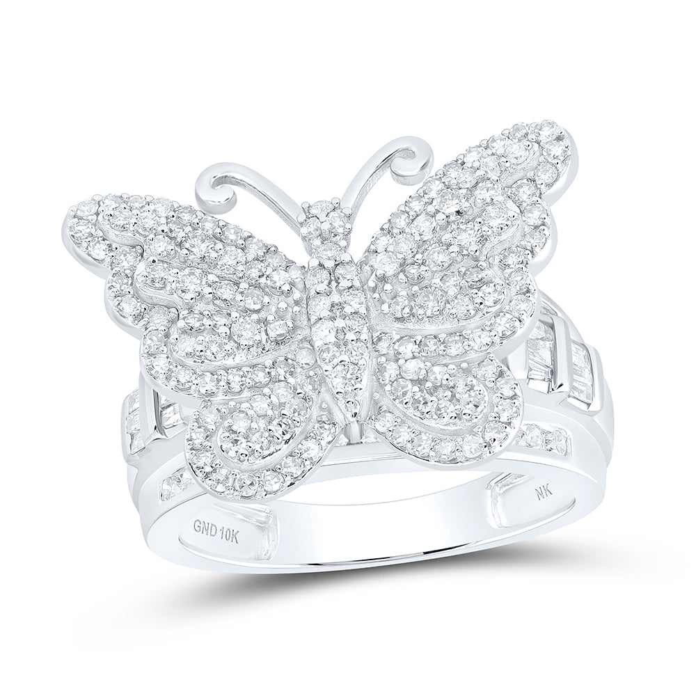 1 1/2Ctw-Dia Nk Fashion Butterfly Ring (6.95 grams)