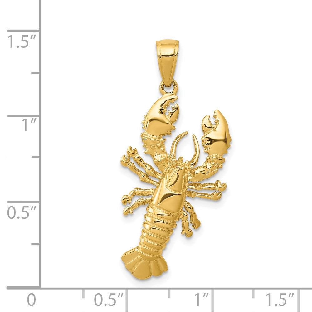 14k Yellow Gold 14 mm Lobster Pendant (3.33 grams)