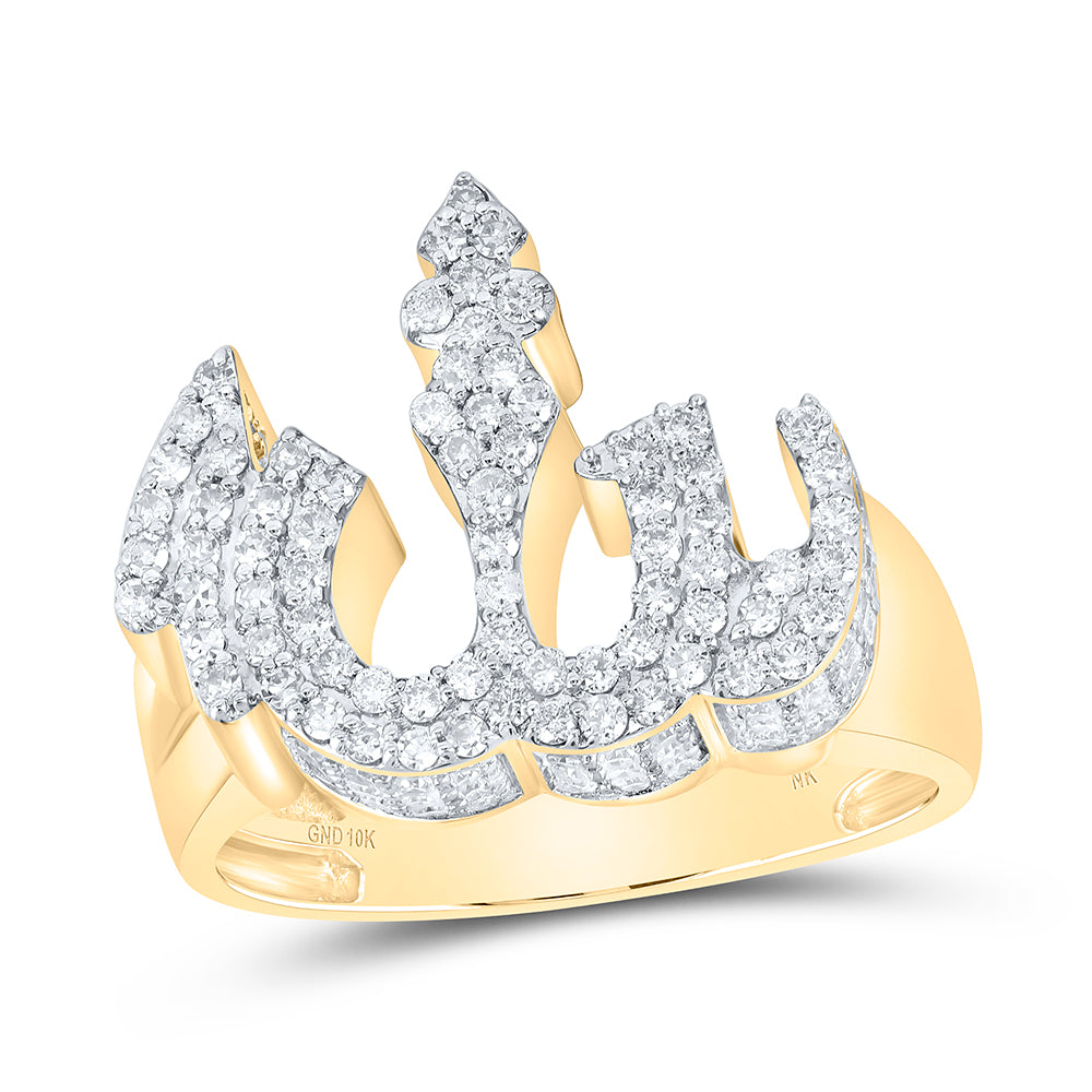 1 1/4Ctw-Diamond Allah Mens Ring (9.99 grams)