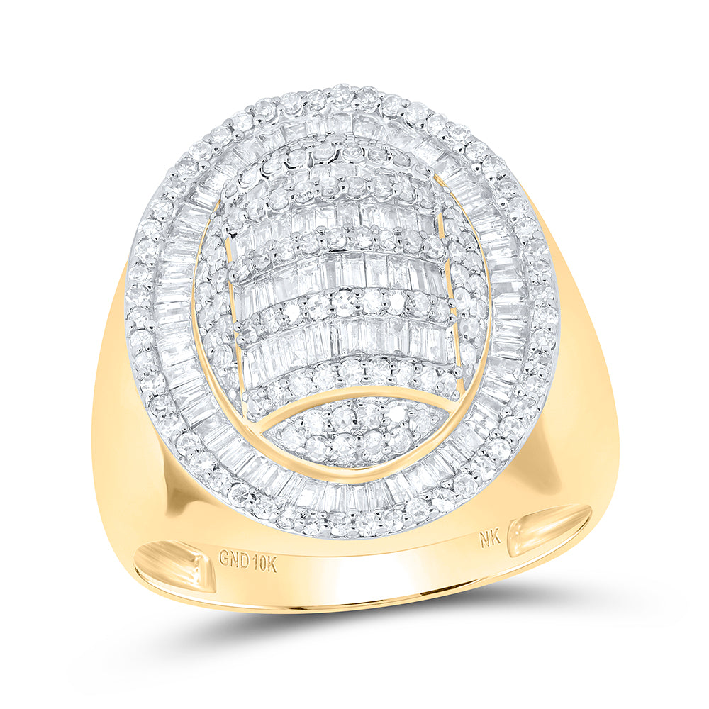 1 1/2Ctw-Dia Nk Mens Oval Shape Ring (9.12 grams)