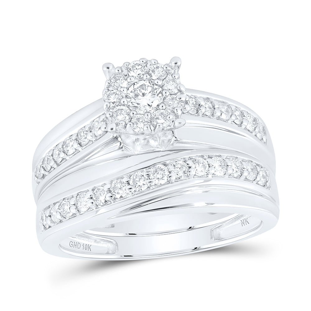 1CTW-DIA NK ROUND SHAPE TRIO SET