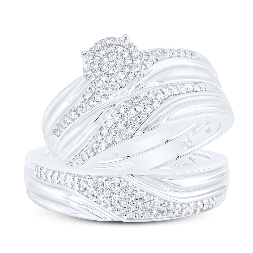 1/2CTW-NAT DIA NK ROUND SHAPE TRIO SET