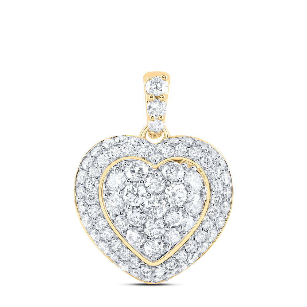 10Kt Gold 1Ctw-Diamond Heart Pendant