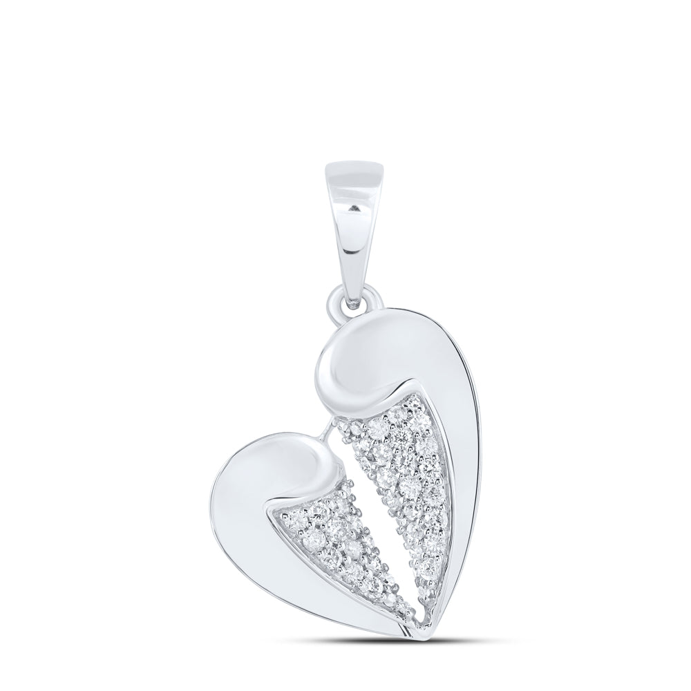 10Kt Gold 1/4Ctw-Dia Nk Gift Heart Pendant