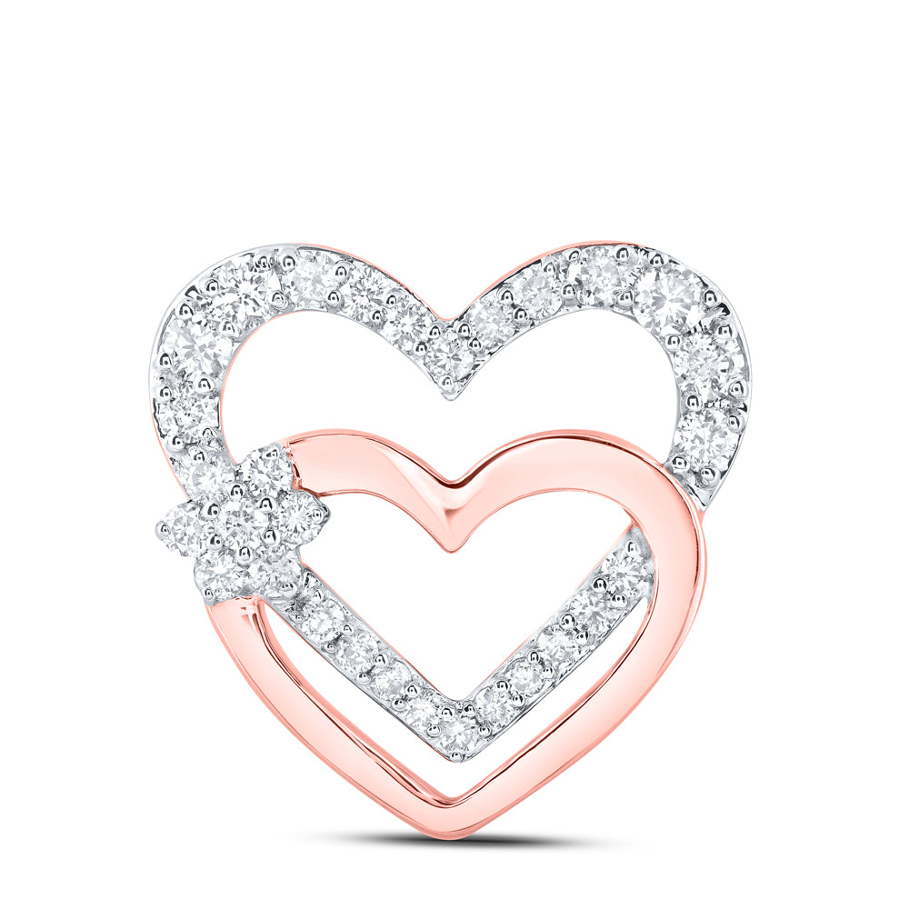 10Kt Gold 1/2Ctw-Dia Nk Heart Pendant