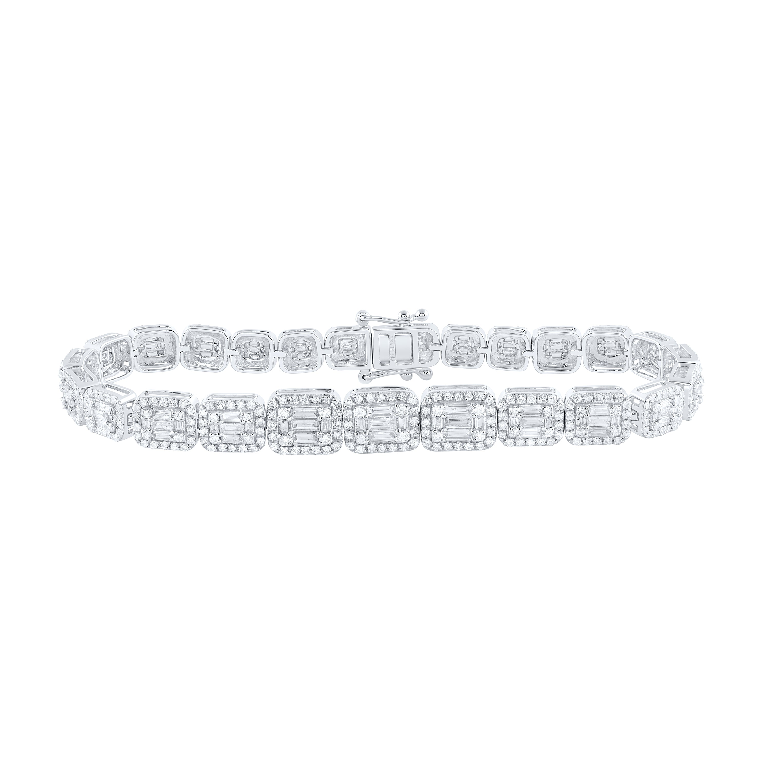 14Kt Gold 2 7/8Ctw-Diamond Ana M Fashion Ladies Bracelet (7 Inch)