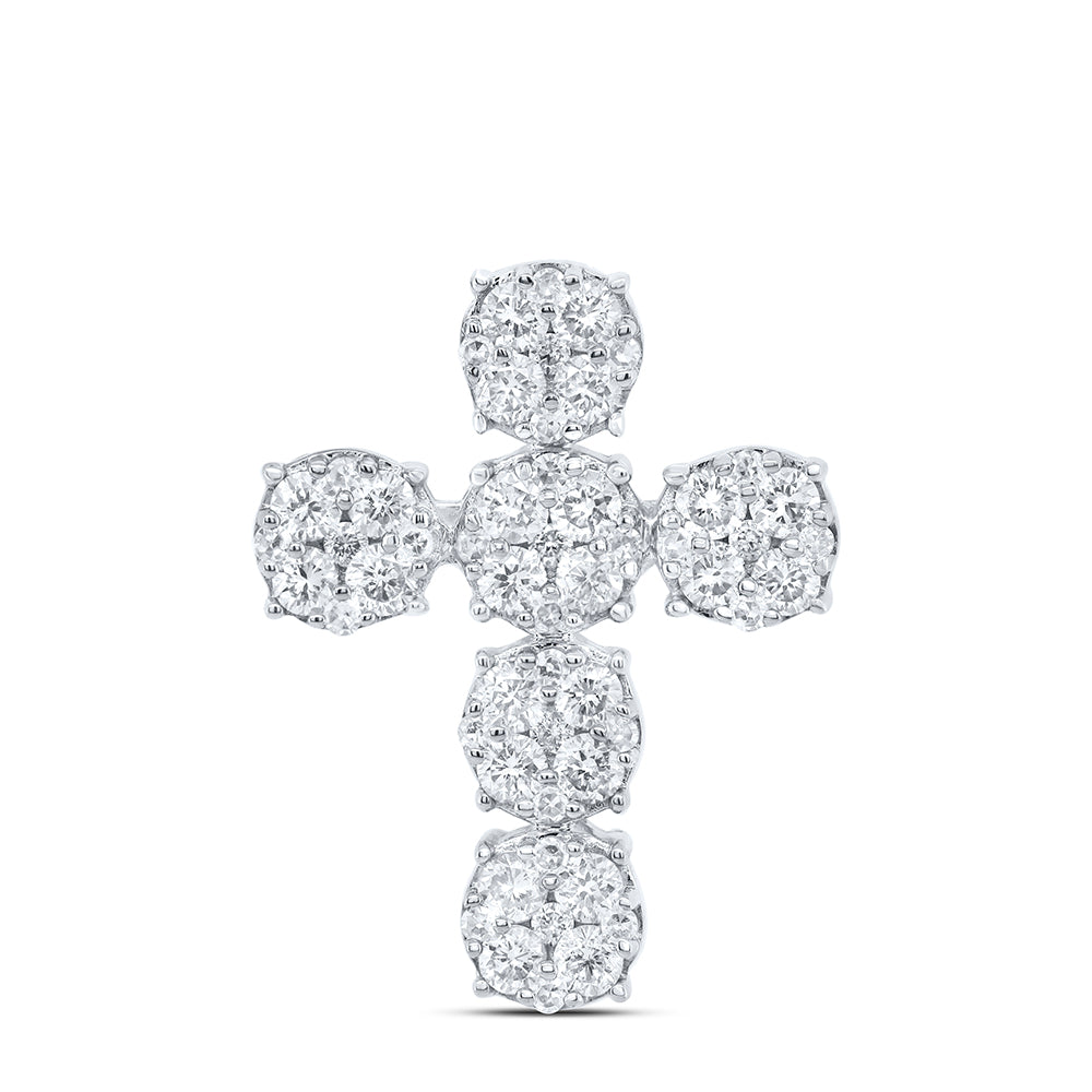3/4Ctw-Dia Nk Fashion Cross Pendant (1.562 grams)
