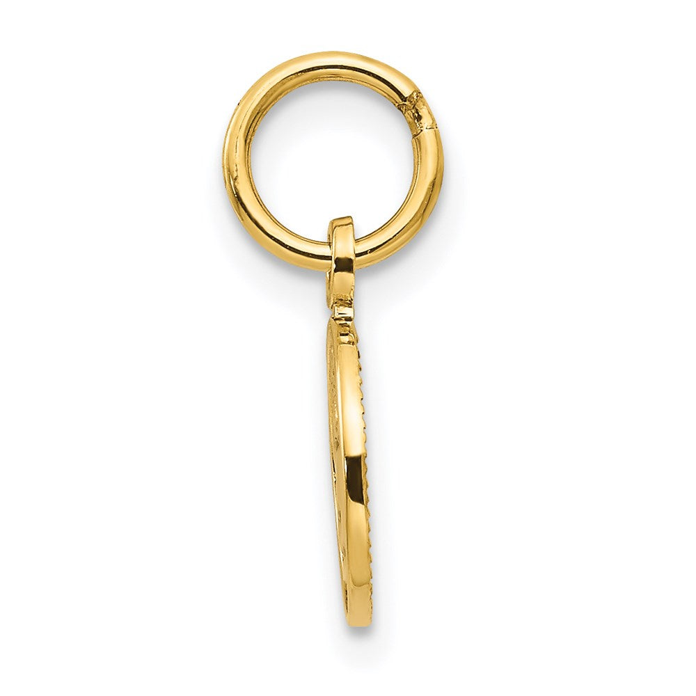 14k Yellow Gold 13 mm Small Polished Angel Charm (0.49 grams)