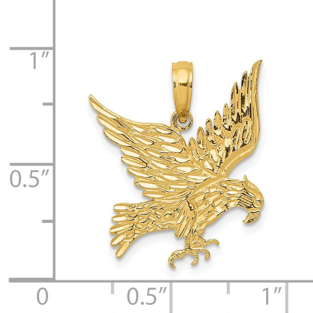 14k Yellow Gold 19 mm Eagle Pendant (1.41 grams)