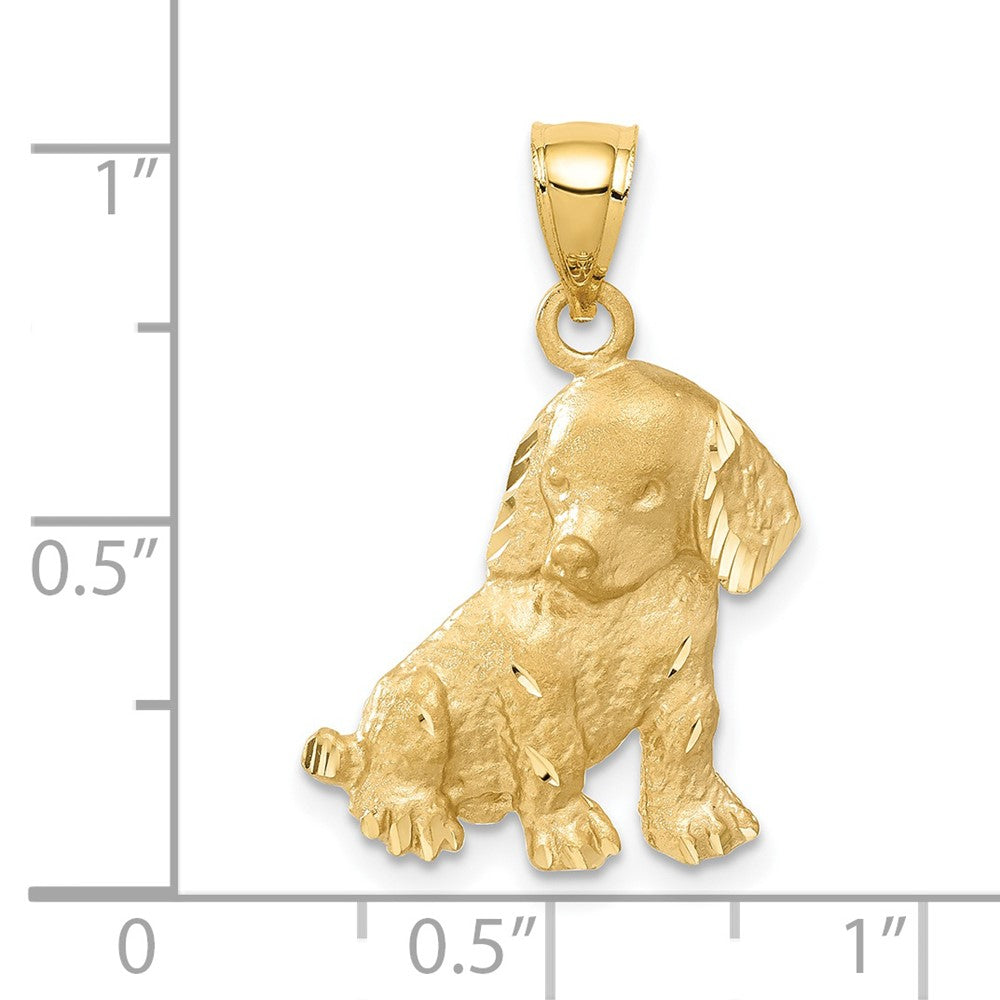 14k Yellow Gold 18 mm Dog Charm (2.54 grams)