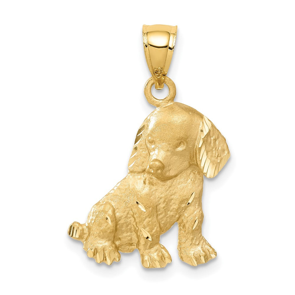 14k Yellow Gold 18 mm Dog Charm (2.54 grams)