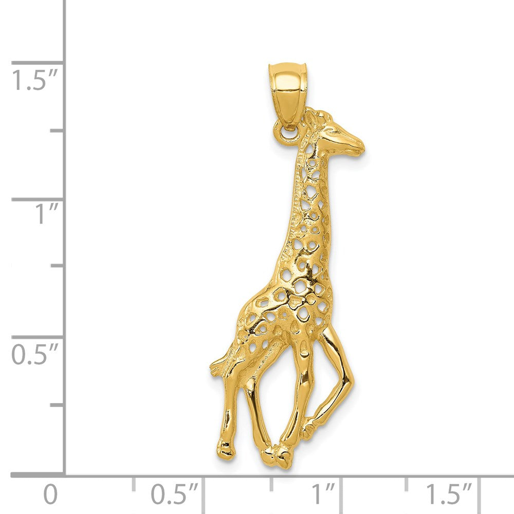 14k Yellow Gold 8 mm Giraffe Pendant (1.99 grams)