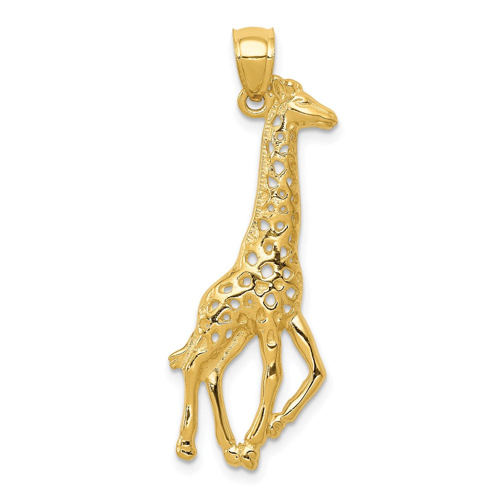 14k Yellow Gold 8 mm Giraffe Pendant (1.99 grams)