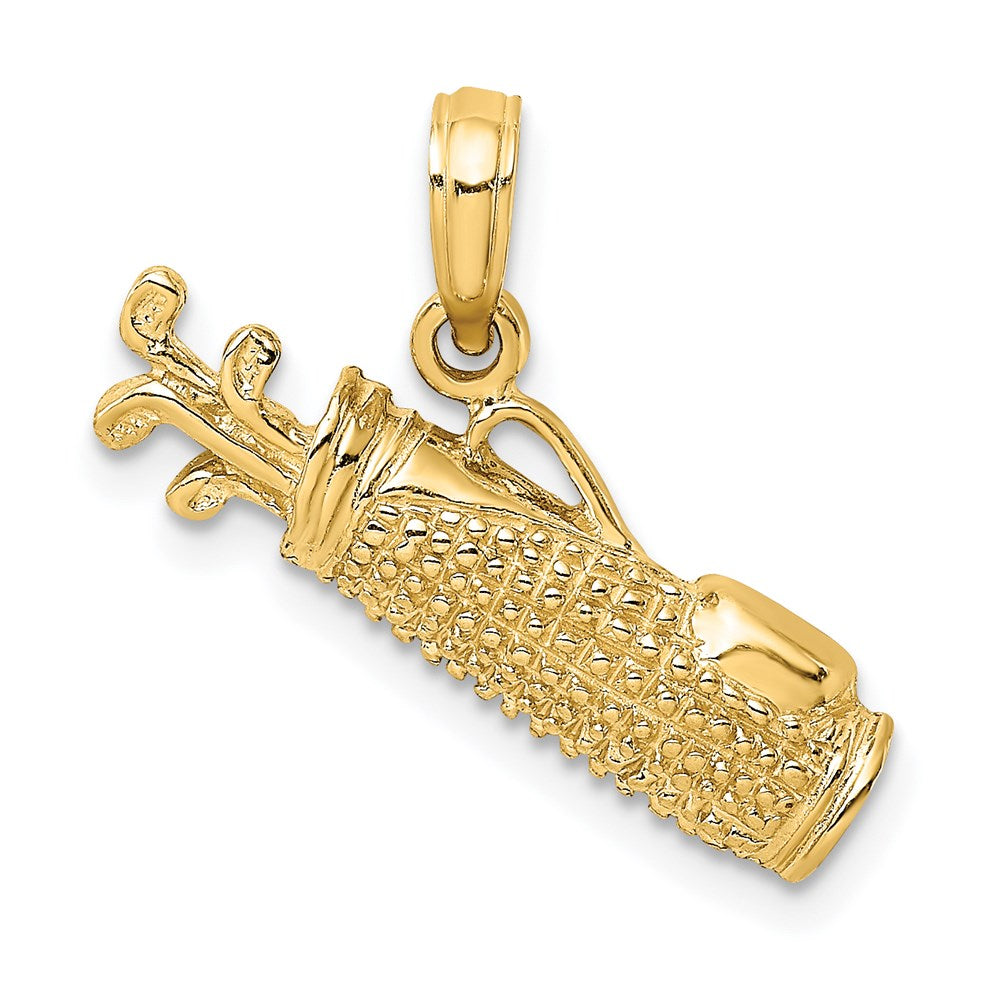 14k Yellow Gold 22 mm Golf Bag Charm (1.49 grams)