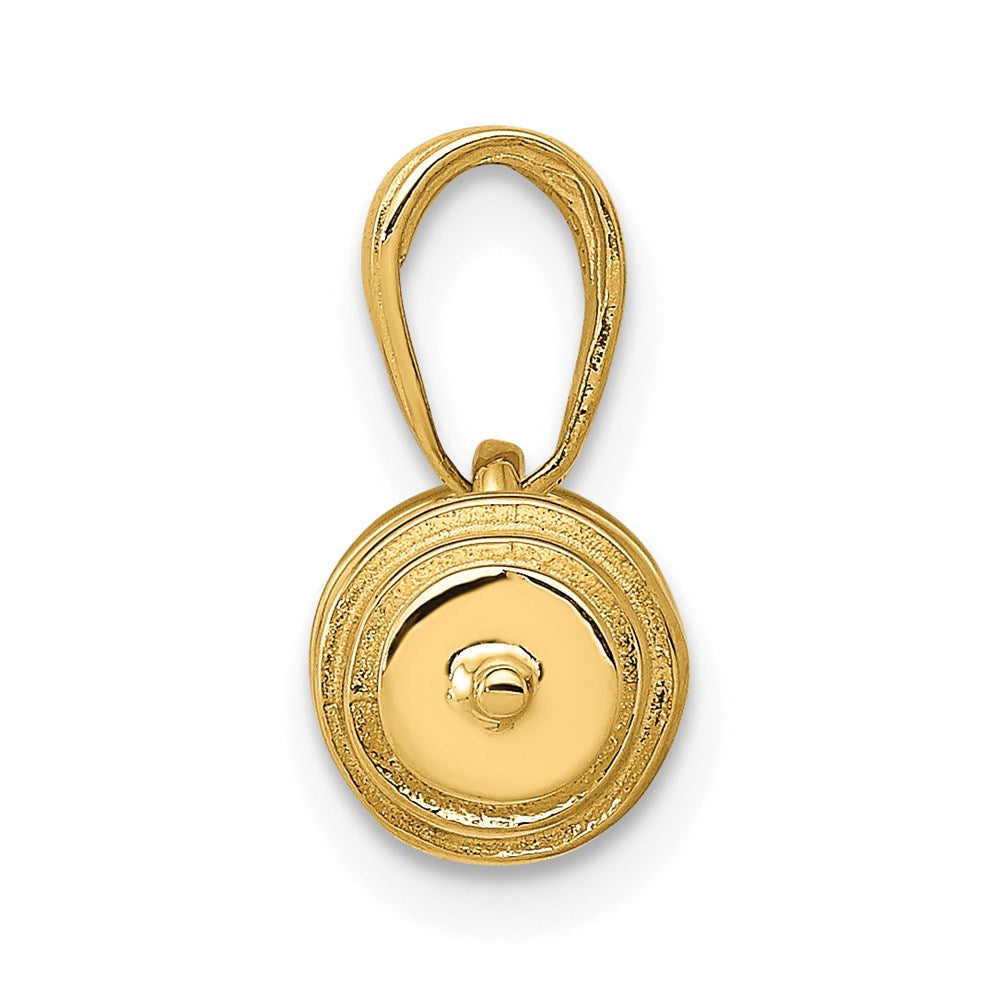 14k Yellow Gold 23 mm 3-D Barbell Pendant (2.36 grams)