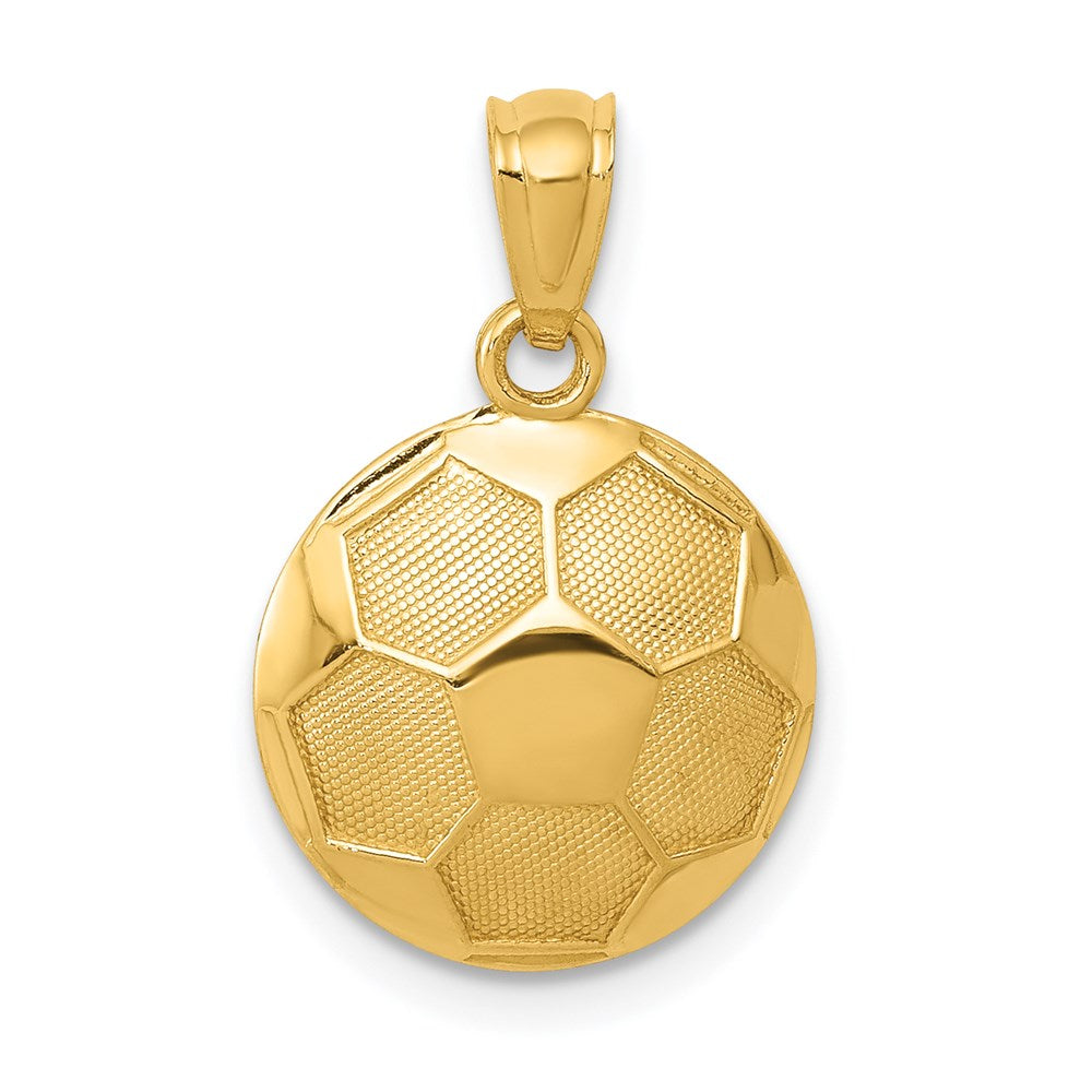 14k Yellow Gold 12 mm Soccer Ball Pendant (1.31 grams)