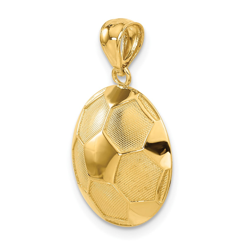 14k Yellow Gold 17 mm Soccer Ball Pendant (2.19 grams)