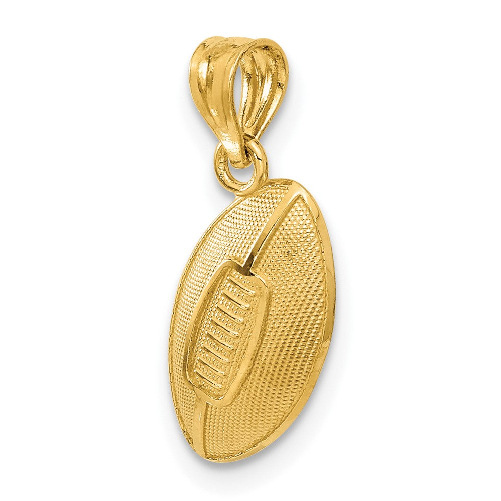14k Yellow Gold 12 mm Football Pendant (0.81 grams)