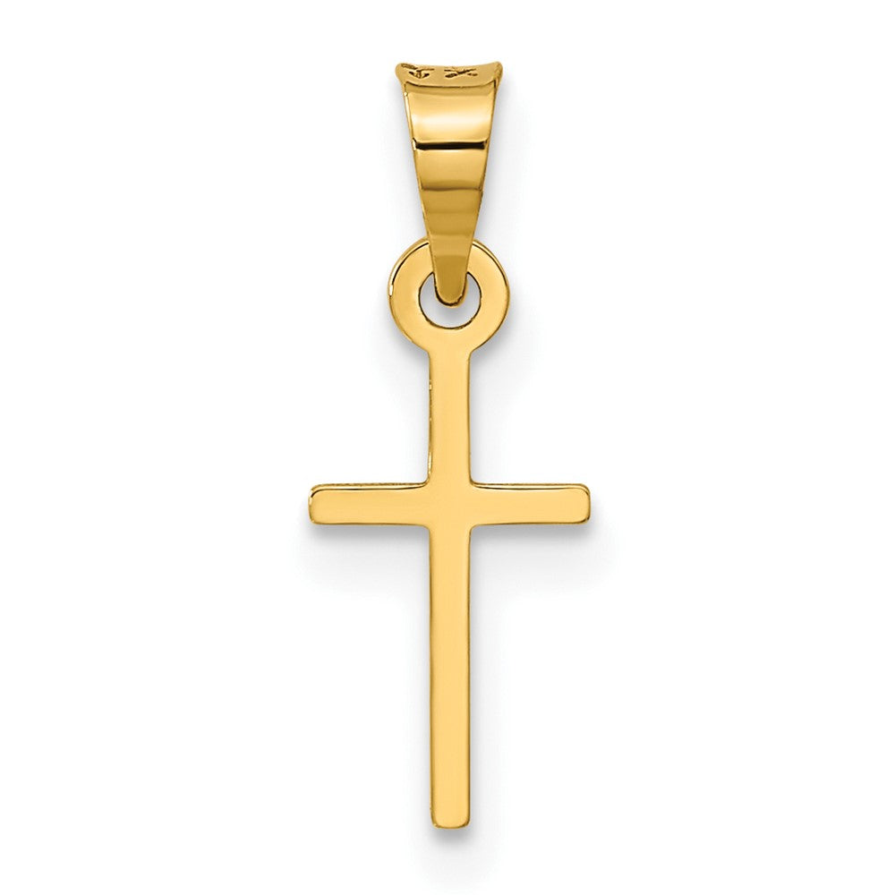 14k Yellow Gold 7 mm Polished Cross Charm (0.22 grams)