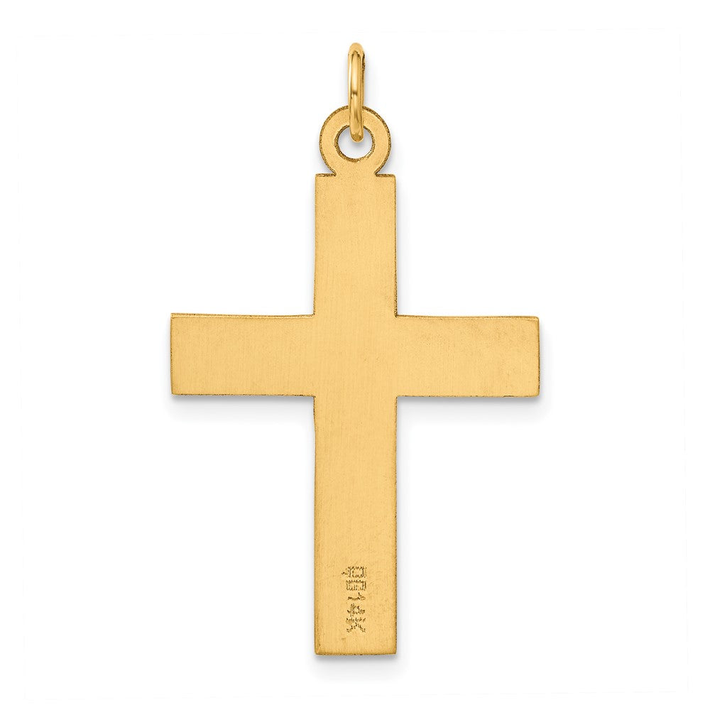 14k Yellow Gold 22 mm Polished Cross Charm (0.99 grams)