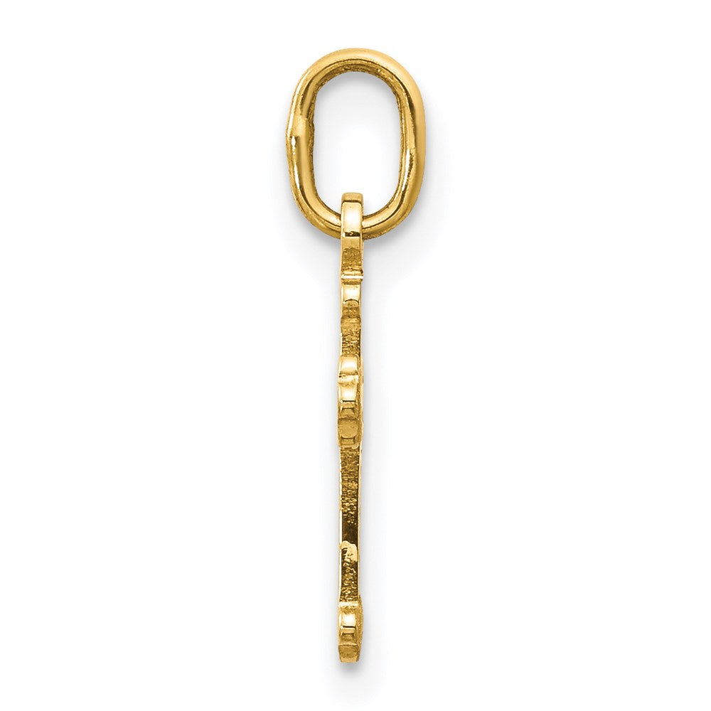 14k Yellow Gold 8 mm Mini Polished Cross Charm (0.34 grams)