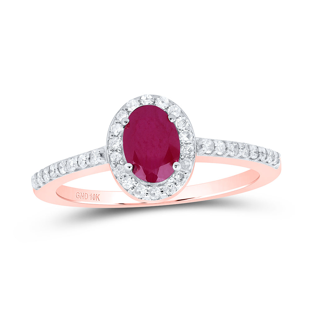 1/4Ctw-Dia P1 6.50 X 4.50 Mm-Ov-Ru Synthetic Ring (2 grams)